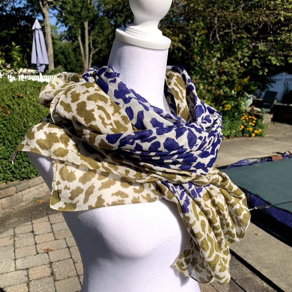 Vtg Square Animal Print Scarf